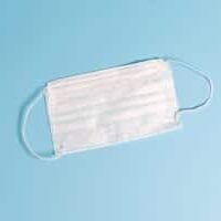 Face mask on blue background